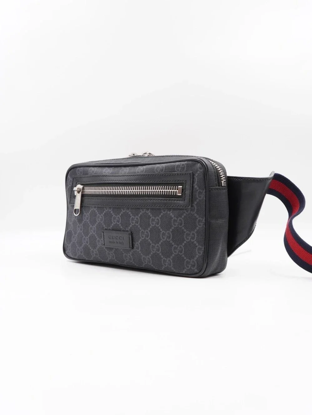 CN34 💟 GUCCI Soft GG Supreme Monogram Web Belt Bag
